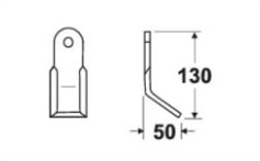 Лезвие загнутое Y 50X10 Лезвие загнутое Y 50X10